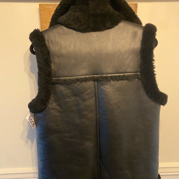 NWT Coach Leather Shearling Reversible Vest Sz S  $1,198 FIRM 😳 - Picture 3 of 8